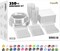350 Pcs Clear Plastic Plates For Party, Clear Disposable Plates Set, 50 Of Each 9" Dinner Plate Set, 7" Dessert Plate, Cups, Napkins & Cutlery Plastic Dinnerware Exquisite